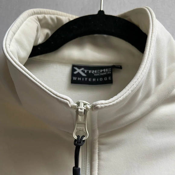 Whiteridge Xtreme Series Cream Fleece Golf Short Sleeve full zip jacket Sz S - Picture 10 of 15